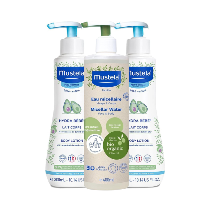 Buy Mustela Hydra Bebe Body Lotion 300ml 2Pcs + Bio Organic Micellar